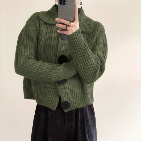 Fashion casual large lapel knitted cardigan large size jacket m301976