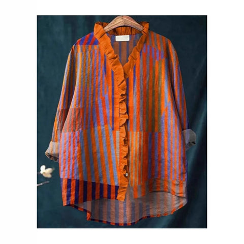 Women's new loose printing crew neck casual large size women's T-shirt m301365