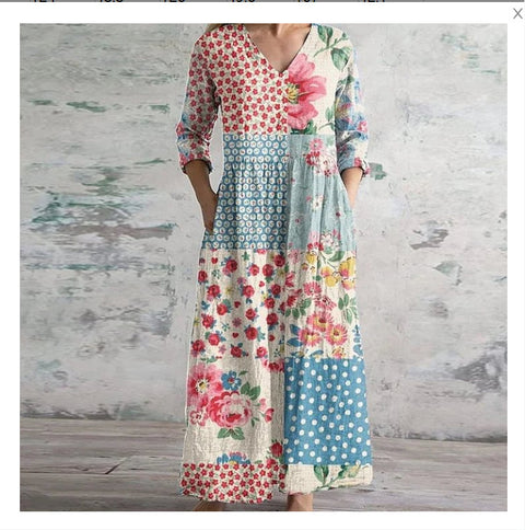 3D print summer urban casual loose dress women m301037