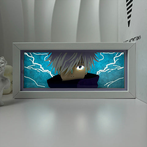 Jujutsu Kaisen Gojo Satoru Paper Carving Lamp Photo Frame