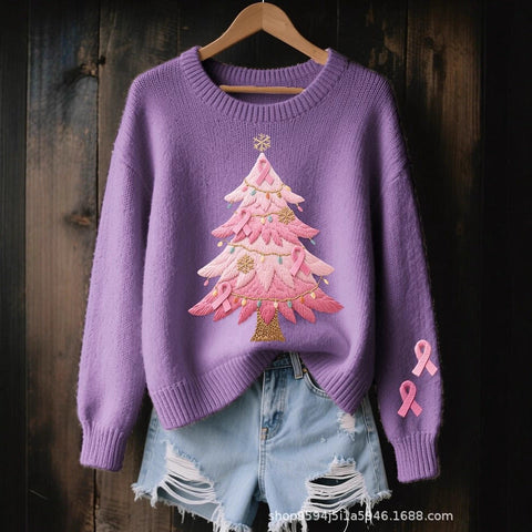 Autumn and winter top women's crew neck sweater m302181