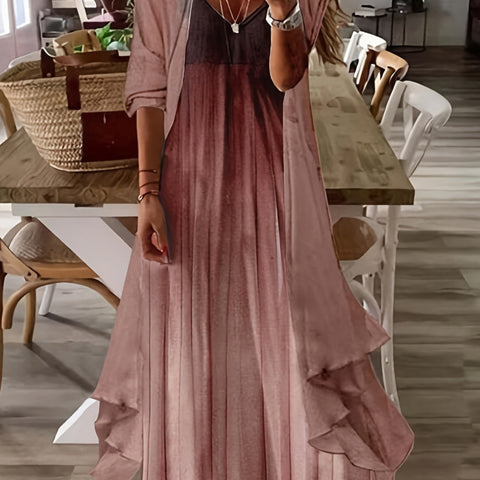 Women's inner dress two-piece floral print dress m302894