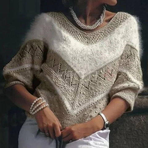 Women's V-neck autumn and winter hoodie top with coarse needle digital printing m302078-2