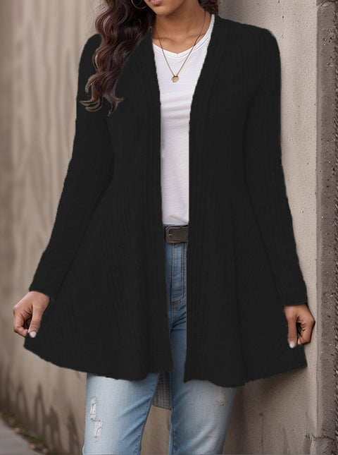 Women's pit strip polished cardigan casual top m302601