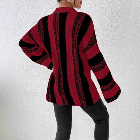 Autumn and winter new pullover long-sleeved loose casual women's sweater knitted sweater m302236