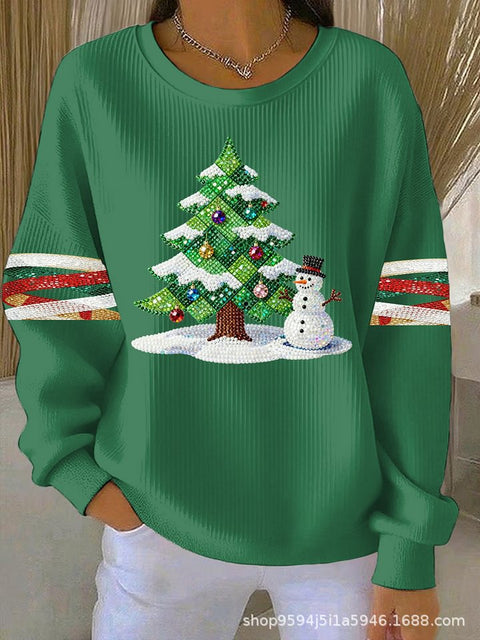 Autumn and winter top women's crew neck sweater m302181