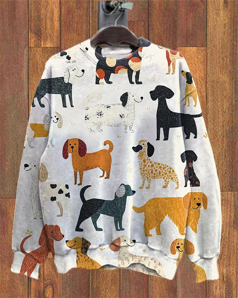 Casual floral 3D printed crew neck sweater m302127