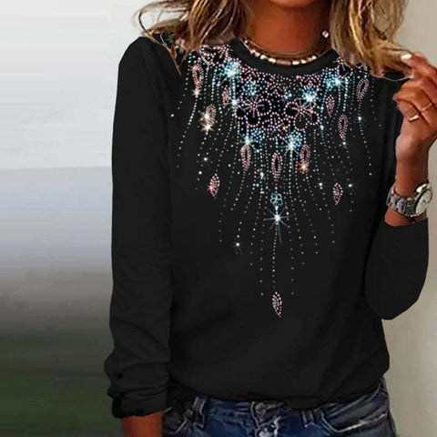 Creative flower 3D digital printing casual trend crew neck T-shirt m302222