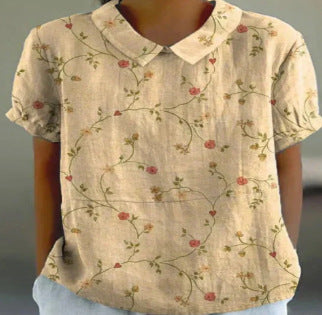 Summer wind short-sleeved printed pullover m301619