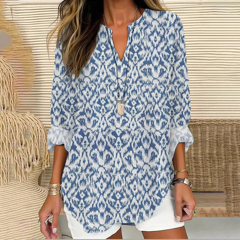 Women's summer small V-neck long-sleeved casual temperament T-shirt long-sleeved m301363