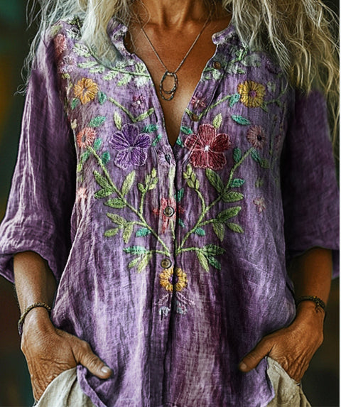 women's large size summer women's casual floral shirt women's small daisy shirt 3D printed shirt m301735