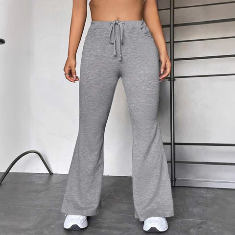 New women's clothing splicing yoga sports trousers outdoor casual flared trousers m301974