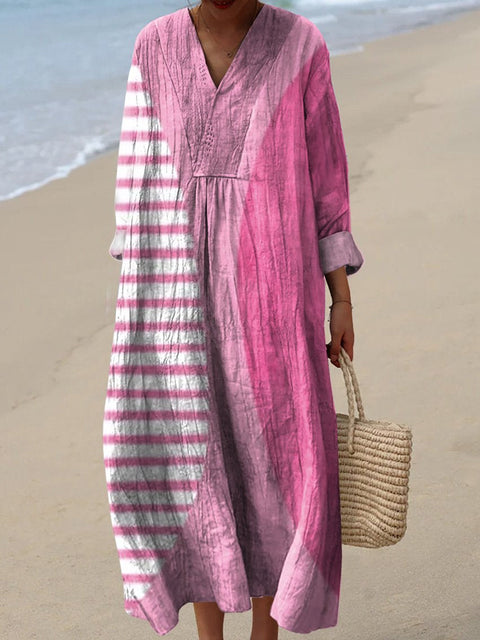 Long Sleeve Shirt Dress Women's Casual Floral 3D Printed Sleeve Long Dress m300911