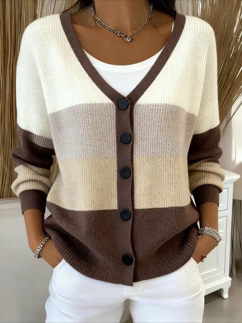 Cardigan à capuche tricoté boutonné veste automne et hiver nouveau m303072