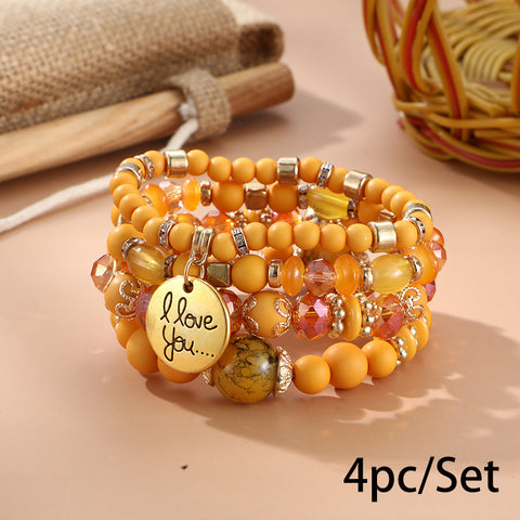 New Bohemian Bracelet Creative Tassel Multi-layer Beaded Bracelet m3331286
