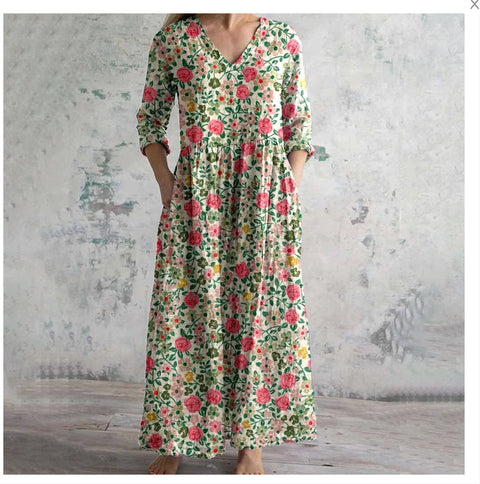 3D print summer urban casual loose dress women m301037