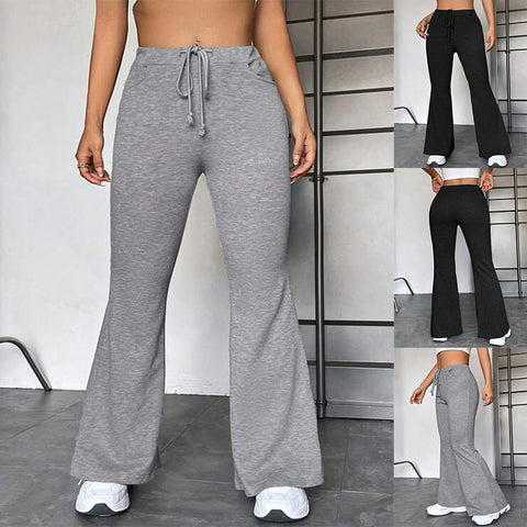 New women's clothing splicing yoga sports trousers outdoor casual flared trousers m301974