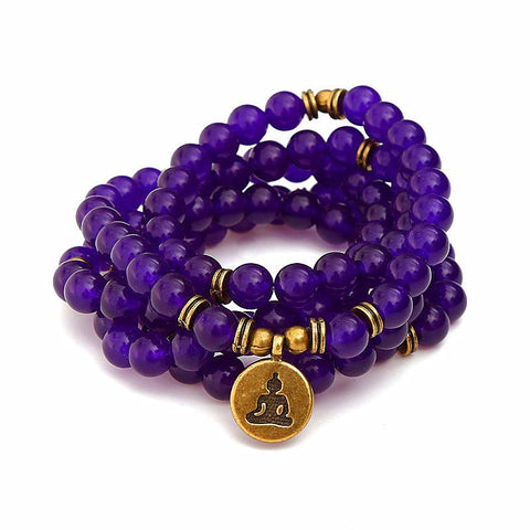 8Mm new Amazon bracelet 108 Buddha beads lotus multi-circle bracelet tree of life pendant item sweater chain m3331309