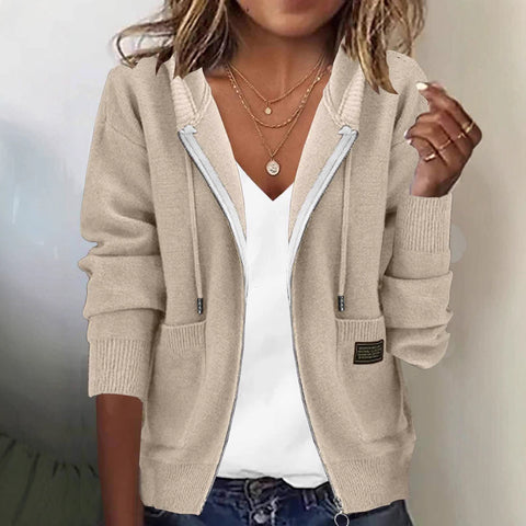 Autumn and winter long-sleeved women's zipper sweater cardigan m302029