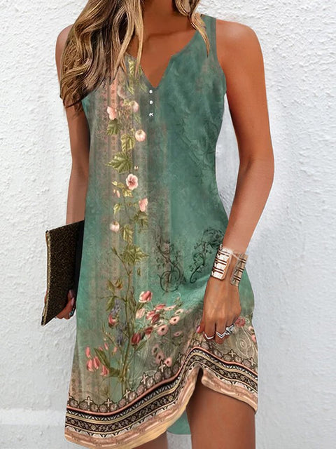Small Suspender Sexy Sleeveless Printed Dress m303189