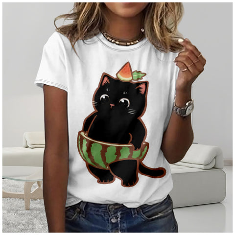 3D digital printing casual trend 3D short sleeve women's clothing m301222