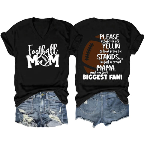 3D digital printing letter series women's V-neck short-sleeved T-shirt m301557