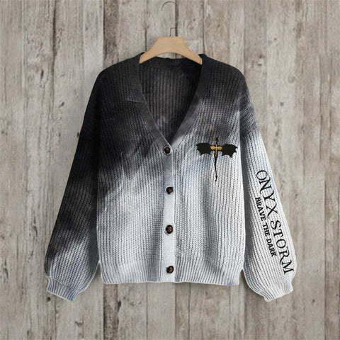 Imitation sweater women's European and American style new loose v-neck long-sleeved cardigan m301888