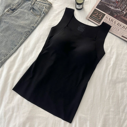 New Bose Muscle Bottom Shirt Solid Color No-Wear Bra Machine Washable Semi-Fixed Cup Bottom Vest Top m302823
