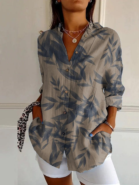 European and American trend long-sleeved shirt printing 3D shirt floral pattern m301726