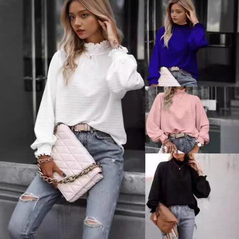 New autumn and winter women's turtleneck long-sleeved versatile top m302122