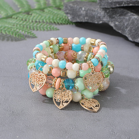New Bohemian Bracelet Creative Tassel Multi-layer Beaded Bracelet m3331286