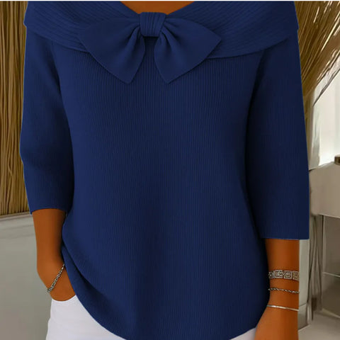 New autumn inner French light and thin long-sleeved knitted sweater top women's early autumn m302136
