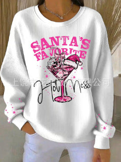 Knitted top snowflake christmas tree mix and match casual commuter sweater m302212