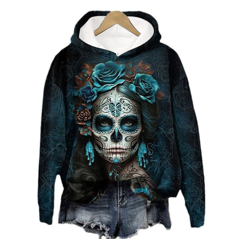 Autumn and winter new Day of the Dead limited hooded jumper women m301944