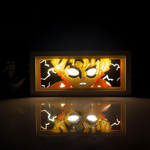 Demon Slayer Agatsuma Zenitsu Paper Carving Lamp Photo Frame