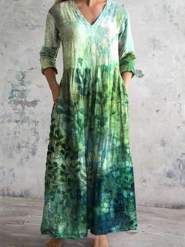 3D print summer urban casual loose dress women m301037