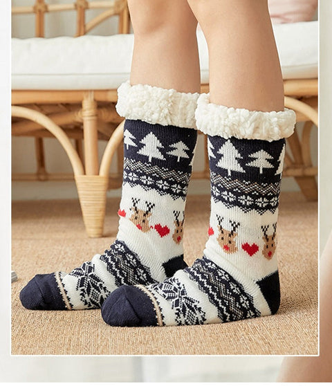 Christmas floor socks with plush home anti slip socks m1915010439