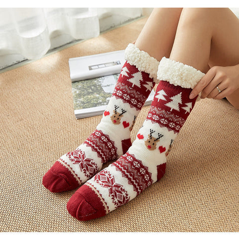 Christmas floor socks with plush home anti slip socks m1915010439