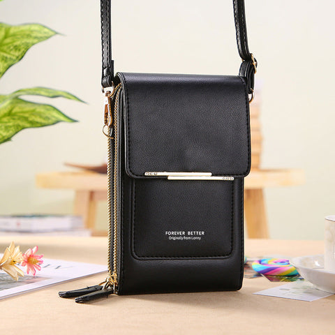 Touch-screen mobile phone bag slung over a cute little bag with mobile phone m1915010631
