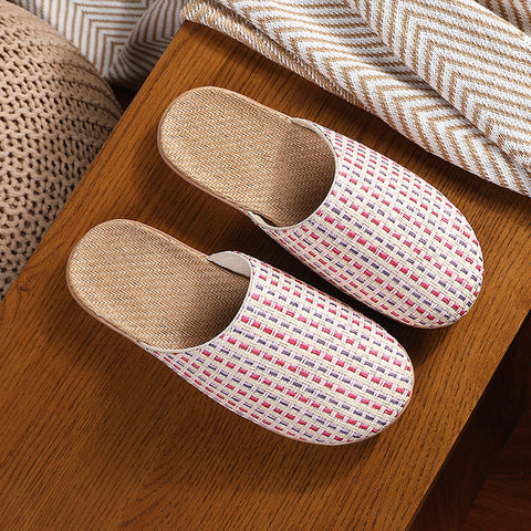 Japanese style Malay grass linen slippers m1915010542