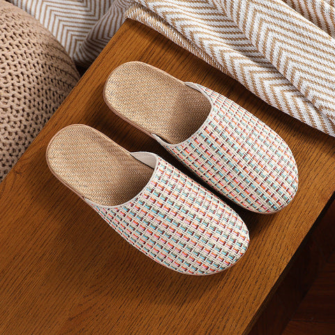 Japanese style Malay grass linen slippers m1915010542