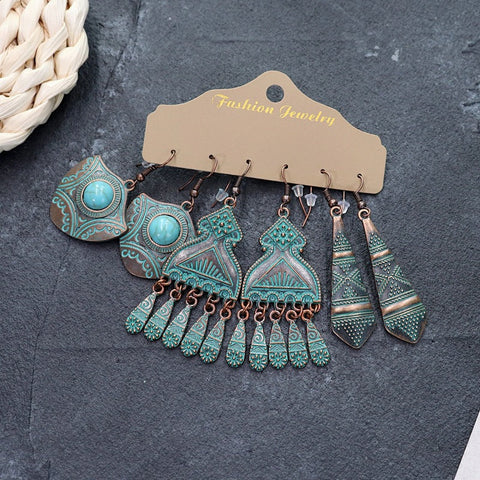 Bohemian ethnic style long earrings m1915010447