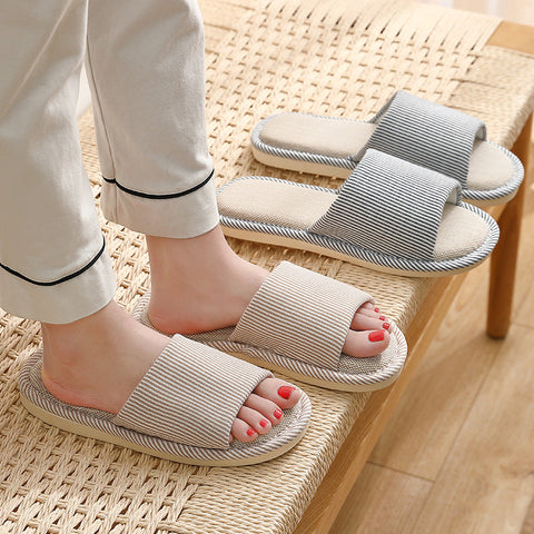 Season linen slippers female home m1915010543