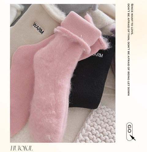 Embroidered snow socks, children's mid length socks, pure cotton autumn and winter floor long socks, m1915010464